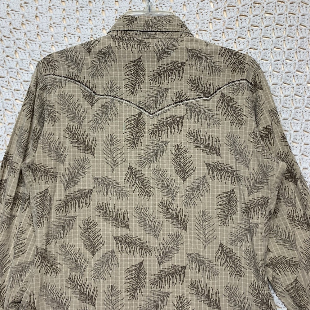 The North Face Women's L Beige Pearl Snap Long Sleeve All Over Print Embroidery - Picture 7 of 11